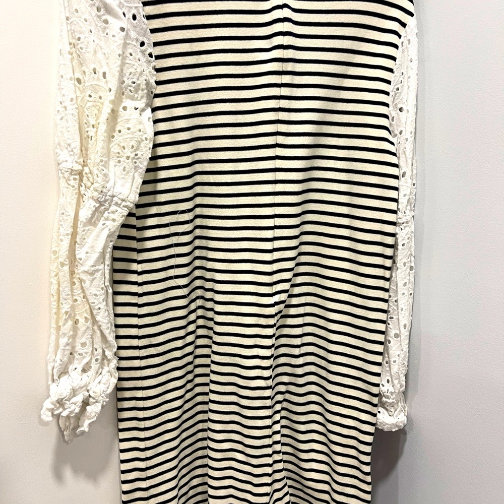 Long lace sleeve mini dress